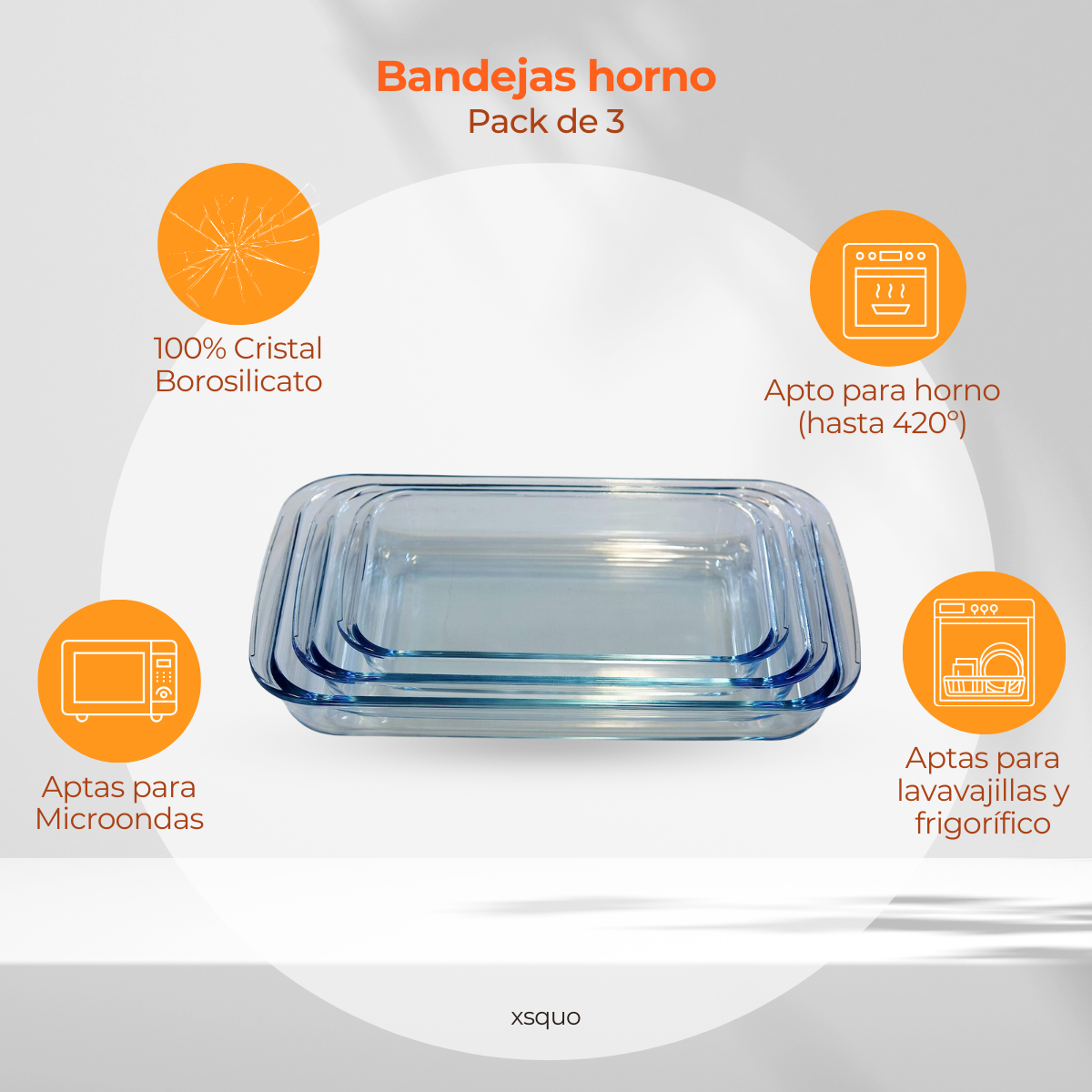 Set bandejas de horno Pirex
