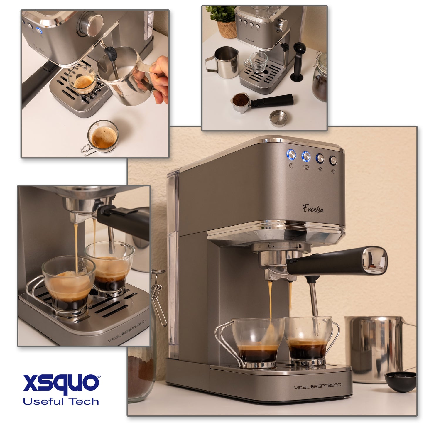 Excelsa 1350W 20 Bar Coffee Maker – XSQUO