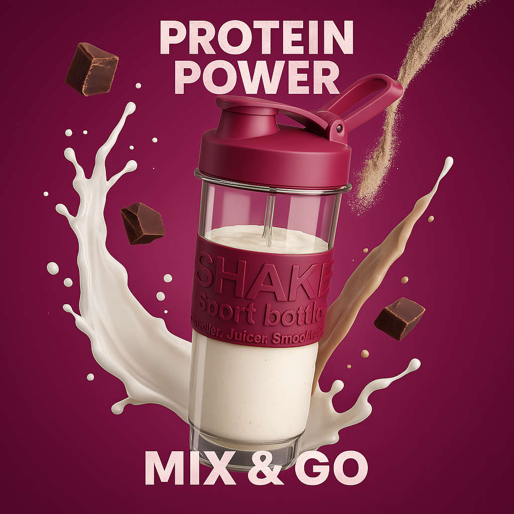 Shake & Go – Mini Batidora Personal 3 en 1 con Botellas Portátiles (500W)