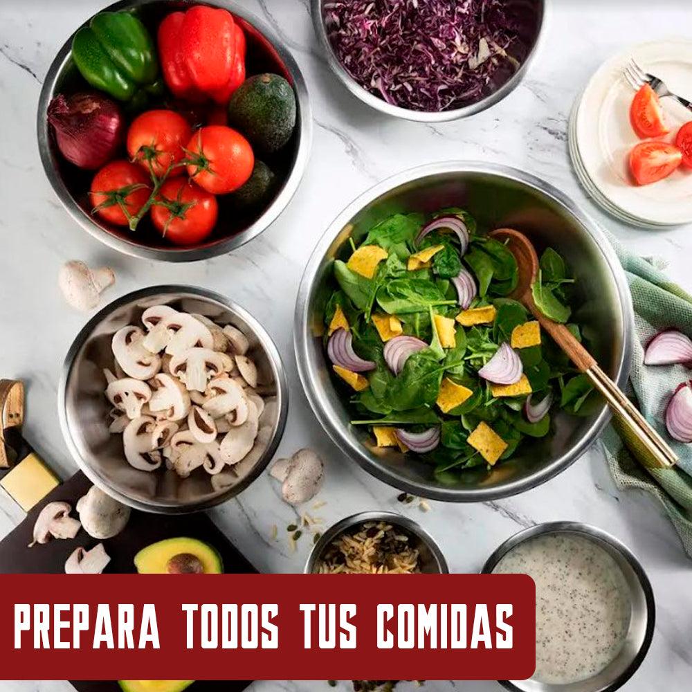 Set of 4 stainless steel bowls