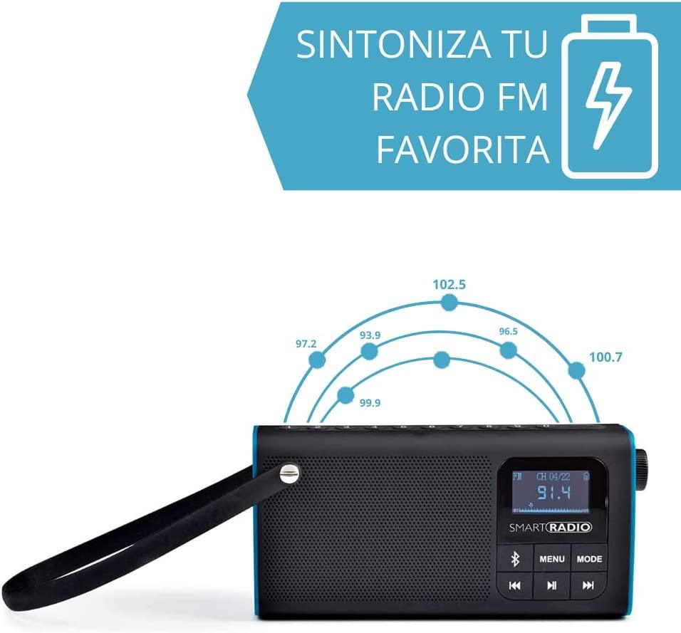 Radio FM con altavoz Bluetooth y batería Recargable