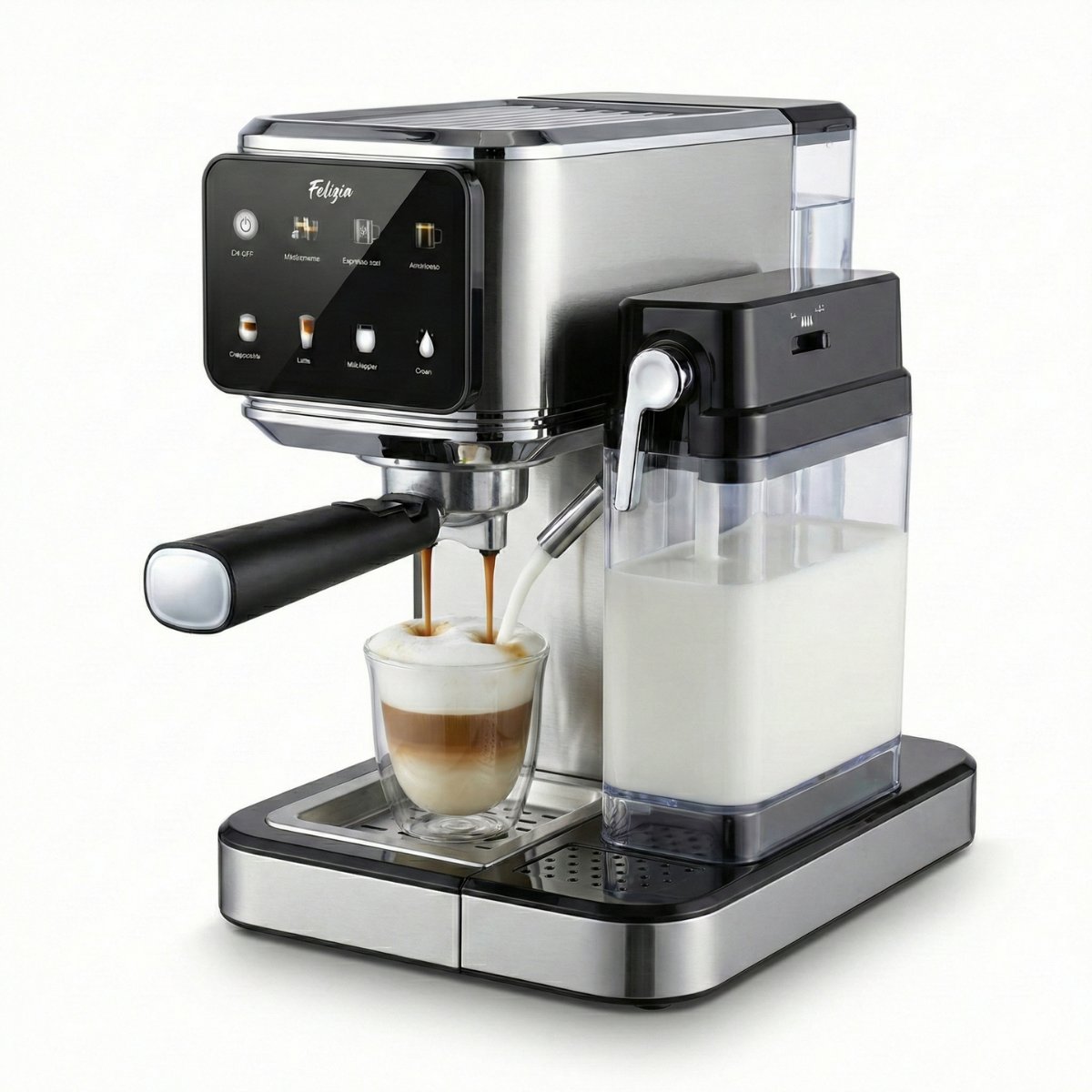 Felizia Latte - Cafetera Espresso Semiautomática 20 Bares