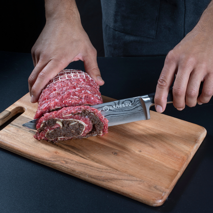 Ensemble de 3 couteaux de cuisine japonais en acier à haute teneur en carbone. Couteaux de cuisine professionnels avec coffret cadeau. 