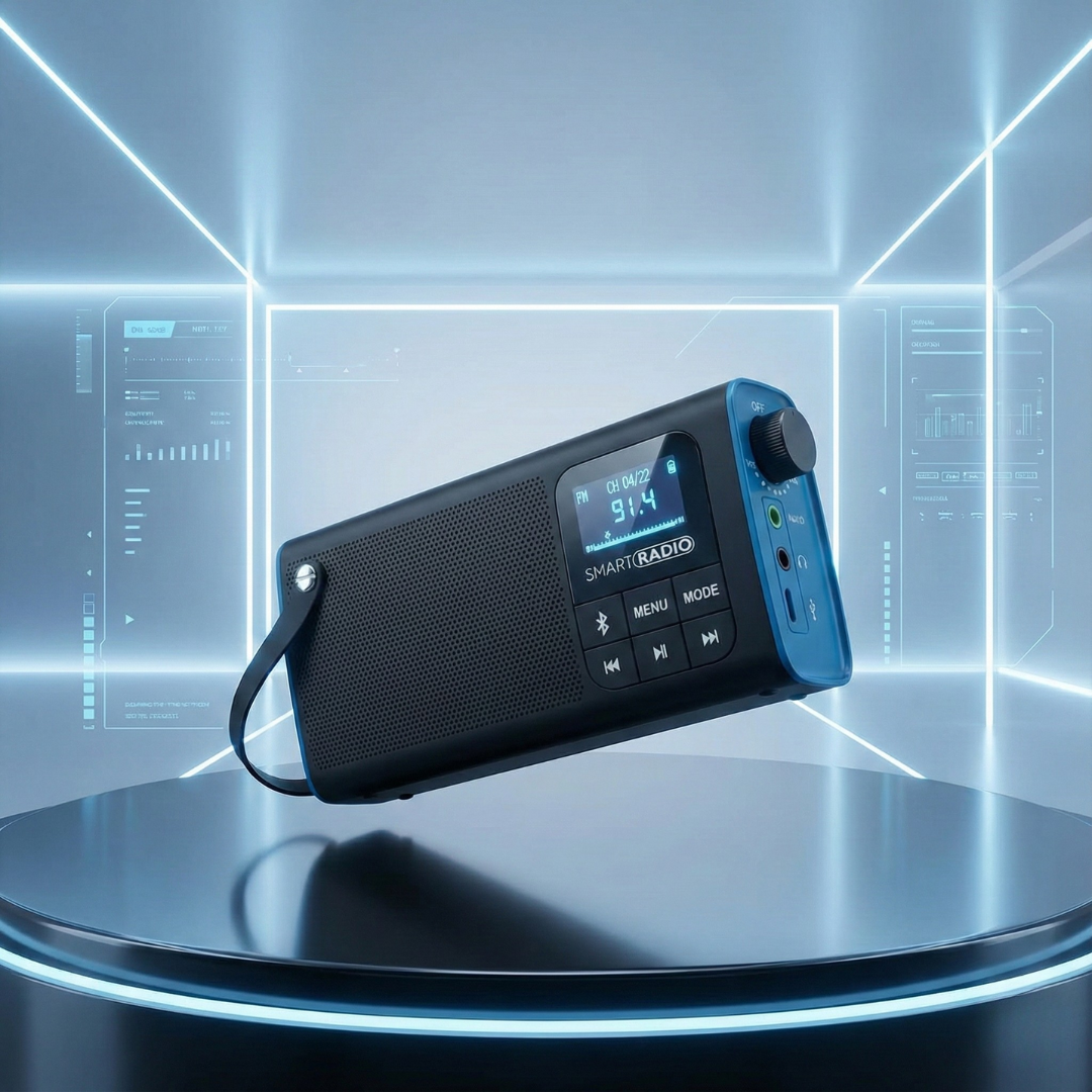 Radio FM avec haut-parleur Bluetooth et batterie rechargeable 