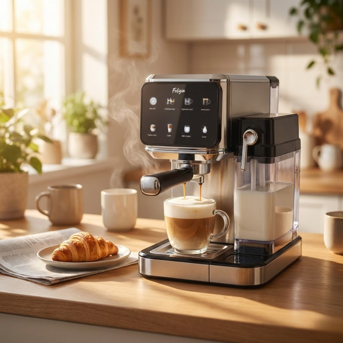 Felizia Latte - Cafetera Espresso Semiautomática 20 Bares