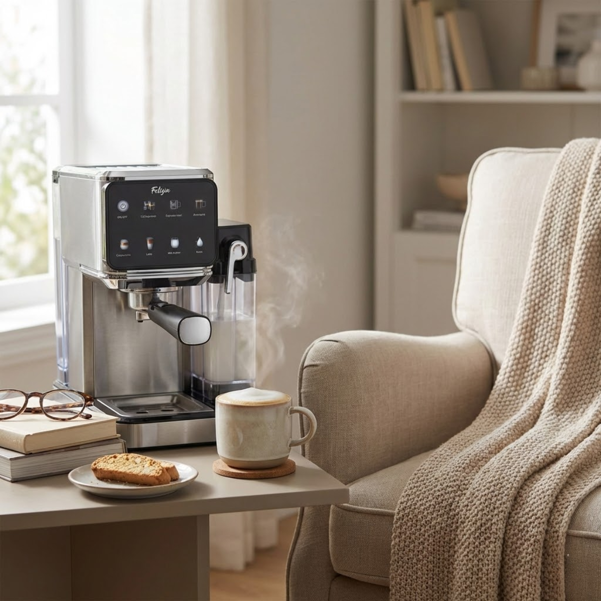 Felizia Latte - Cafetera Espresso Semiautomática 20 Bares