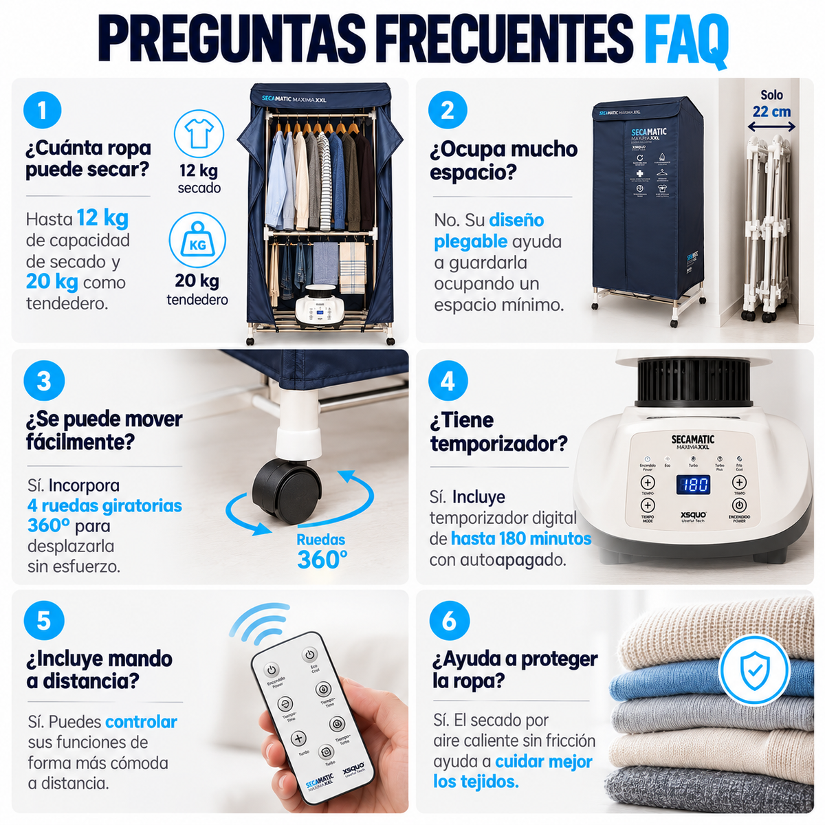 Secadora de ropa Secamatic Máxima XXL 1200w