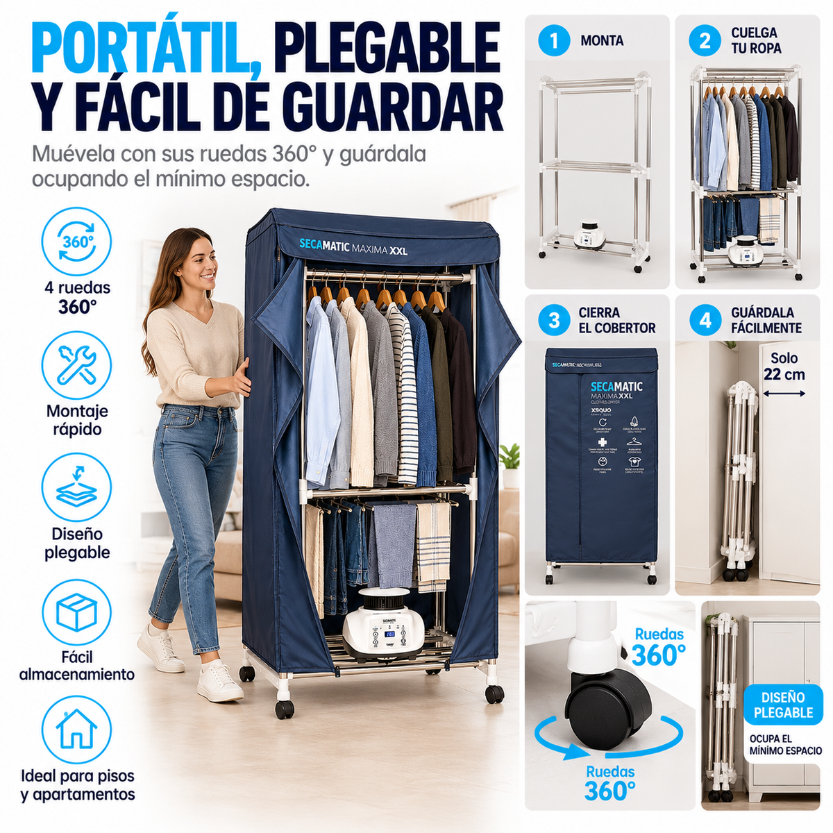 Secadora de ropa Secamatic Máxima XXL 1200w