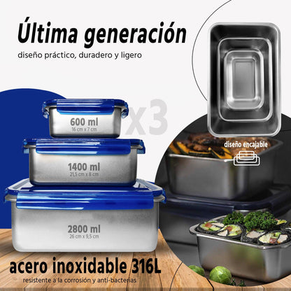 Pack tuppers serie Bento