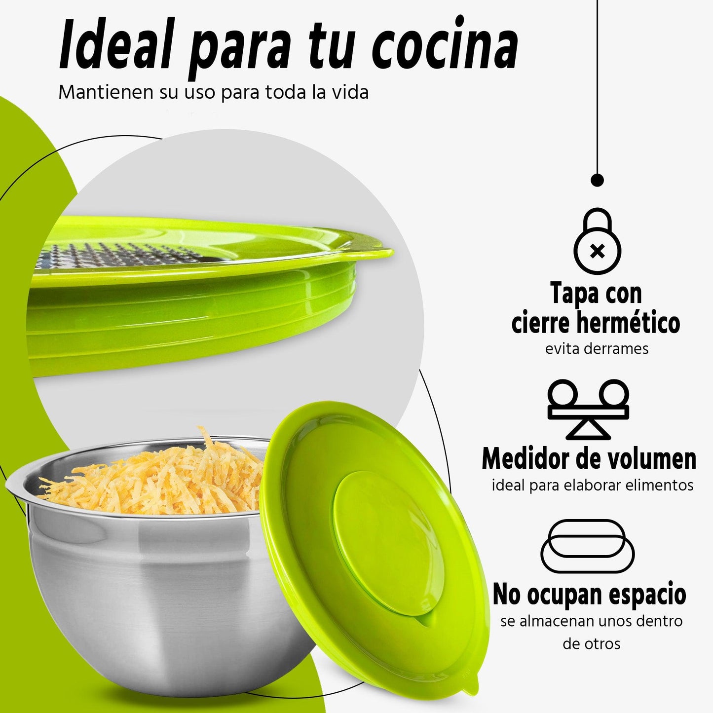 Set de 3 Boles de Acero Multi-función (REACONDICIONADO)